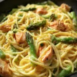 Spaghetti mit Lachs und Spargel