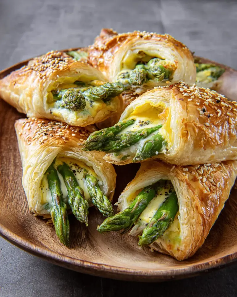 Spargel im Blätterteig