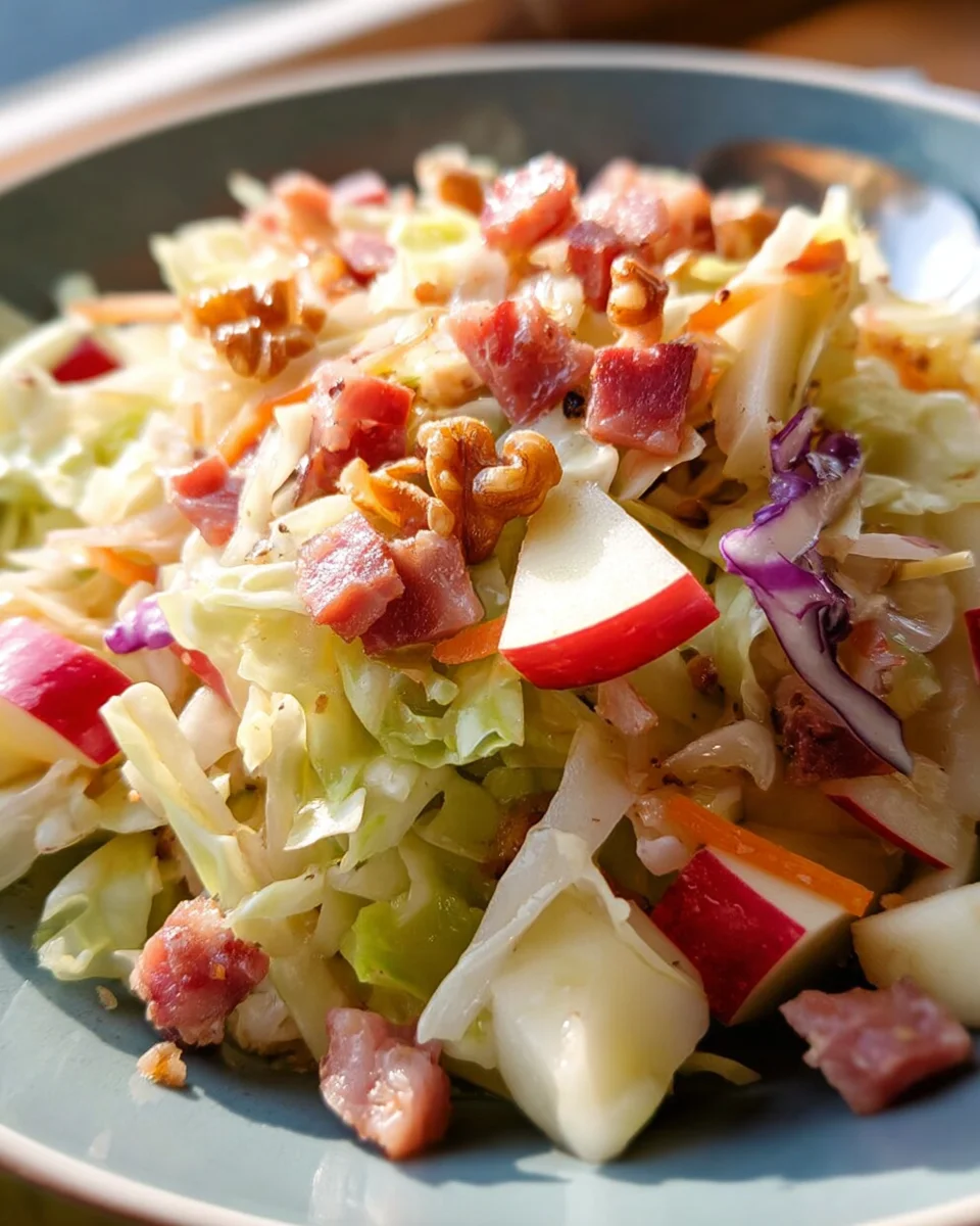 Spitzkohl-Apfel-Walnuss-Salat