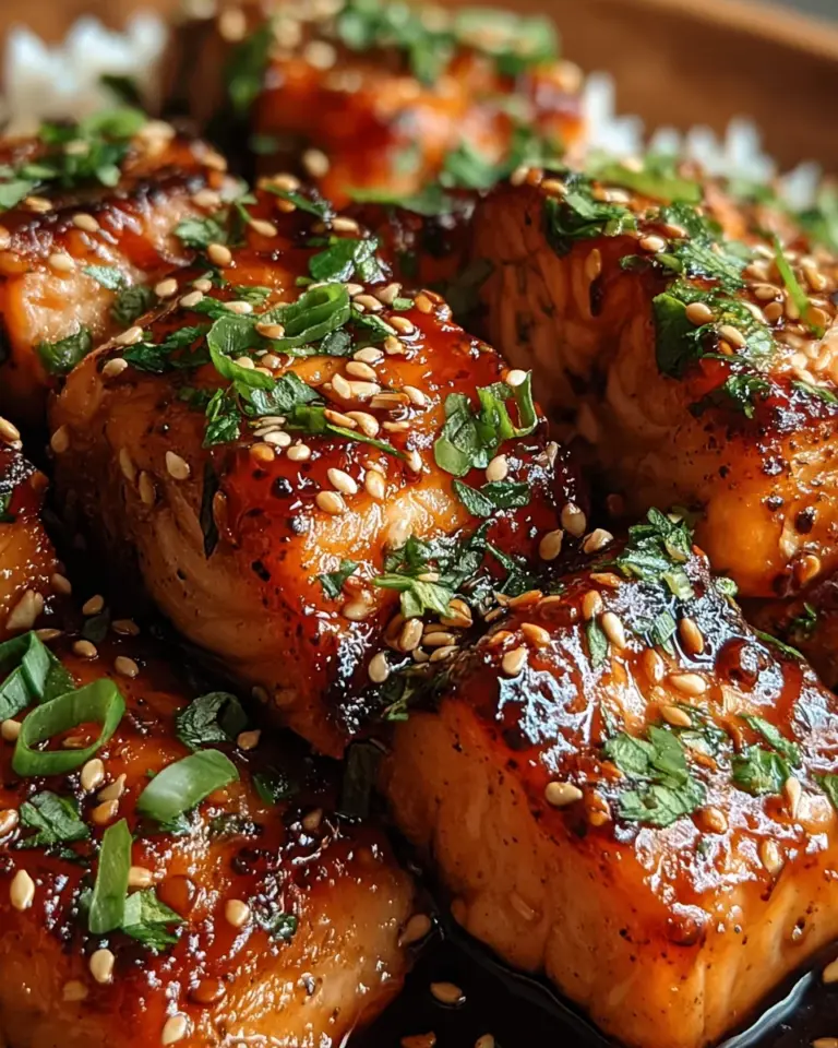 Süße und pikante Honig-Knoblauch-Lachshäppchen