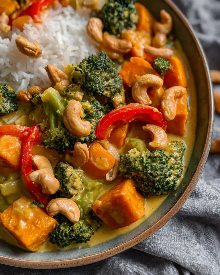 Süßkartoffel Curry mit Brokkoli