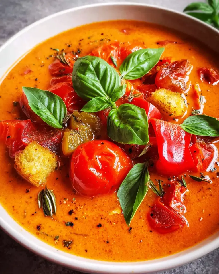 Tomaten-Paprika-Suppe aus dem Ofen