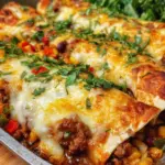 Überbackene Enchiladas mit Hackfleisch