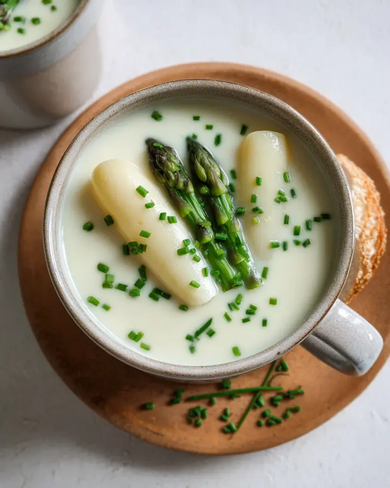 Vegane Spargelcremesuppe