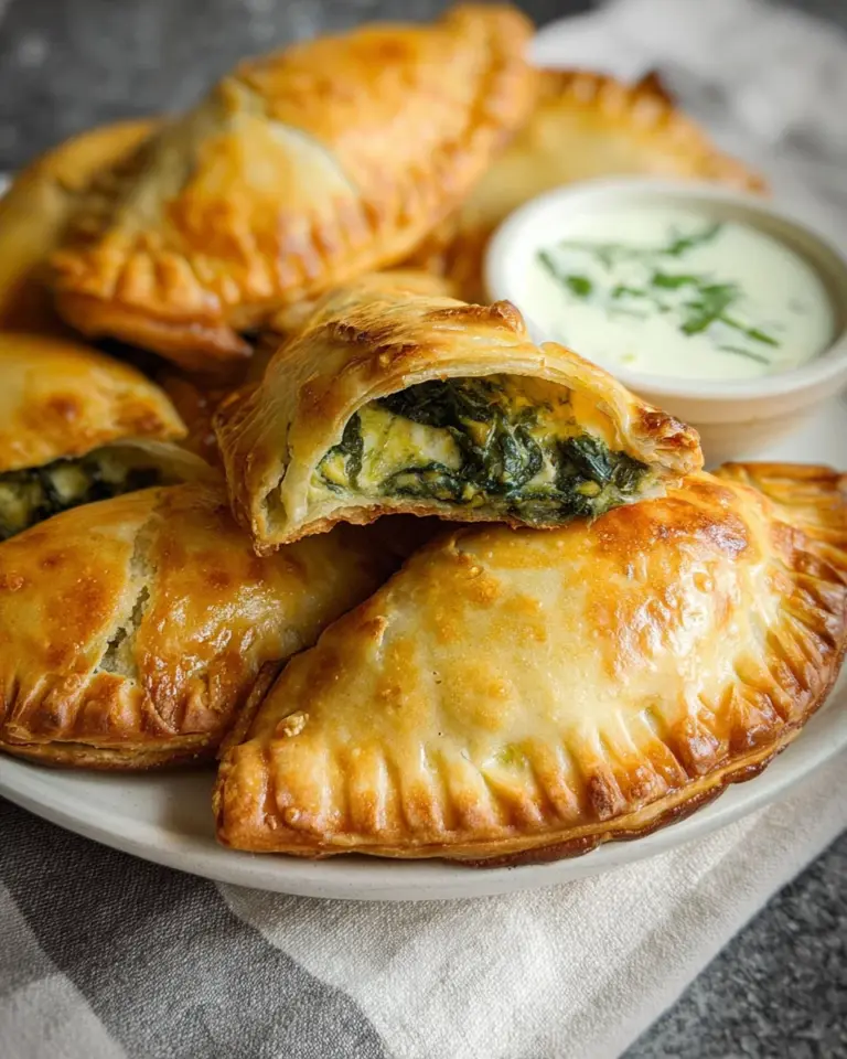 Vegetarische Empanadas mit Spinat-Feta Füllung