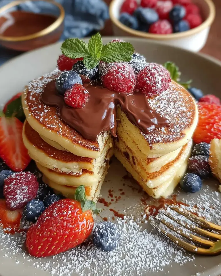 Vergiss schlimme Fluffige Pancakes: 4 Zutaten für Glück!