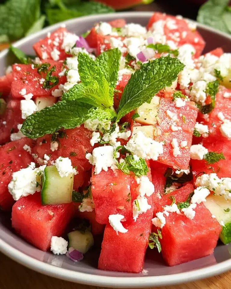 Wassermelonen-Feta-Salat mit Minze