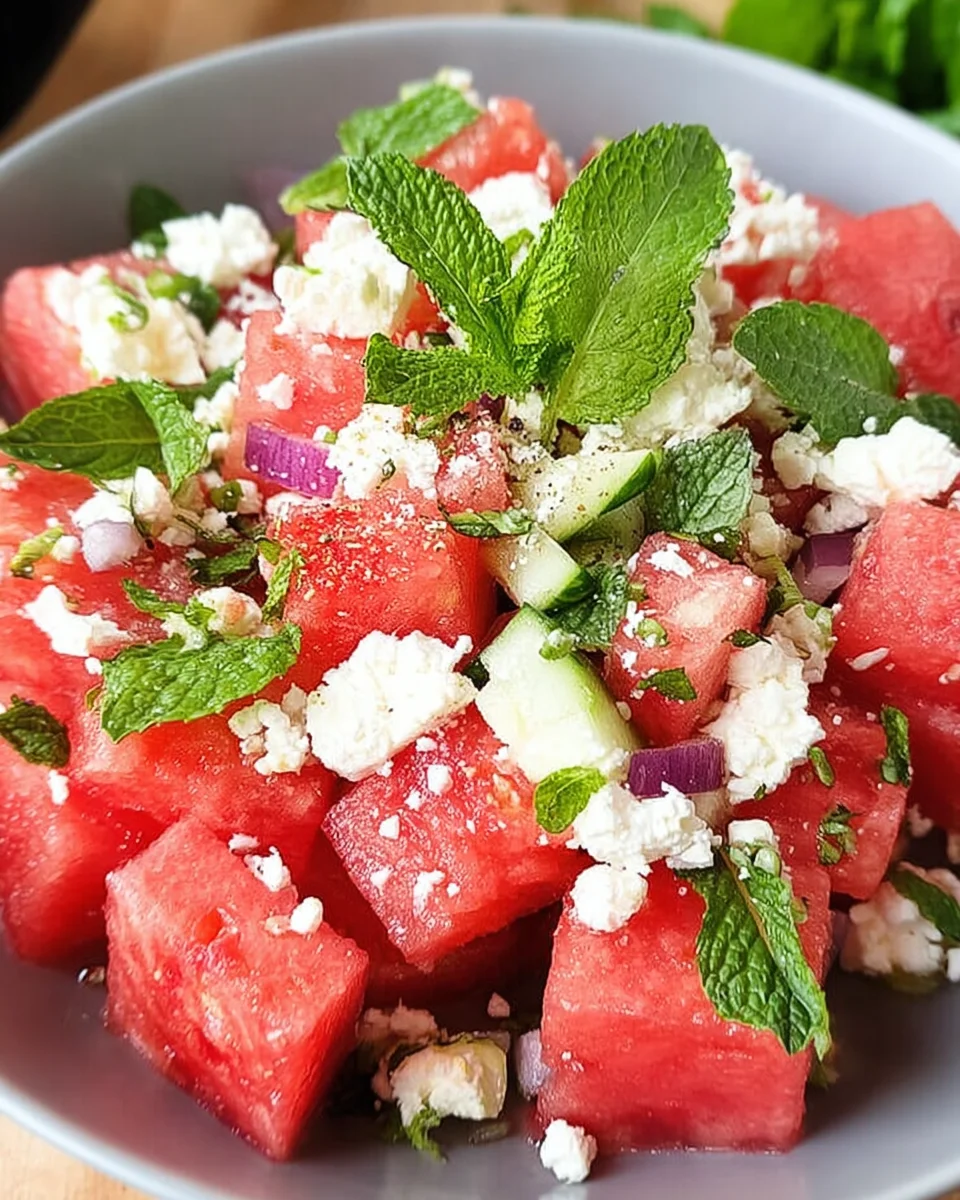 Wassermelonen-Feta-Salat