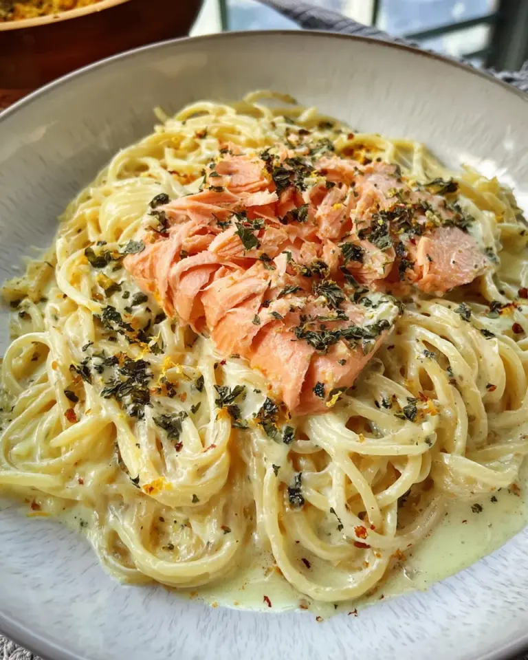 Zitronen Lachs Pasta