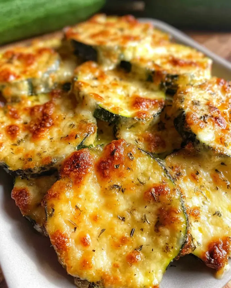 Zucchinischeiben mit Käse überbacken