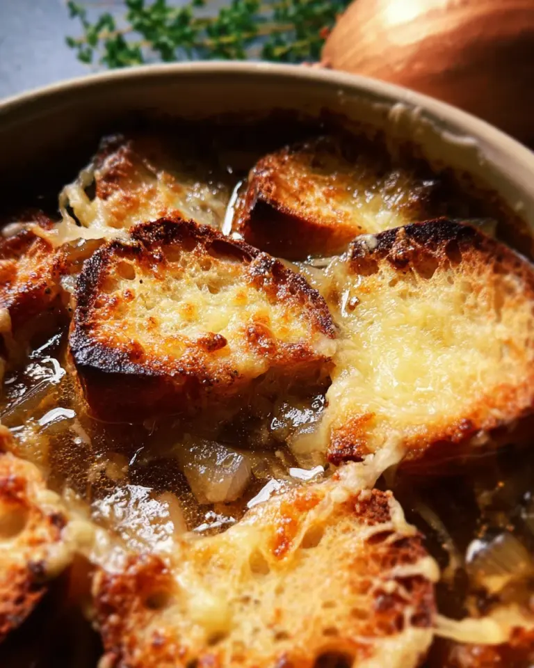 Zwiebelsuppe nach französischer Art